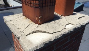 Cracked plaster around chimney