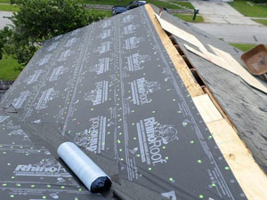 WinterGuard and Rhino Roofing underlayment.